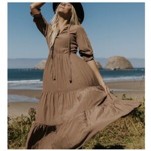 Roolee Fiora ruffle maxi dress